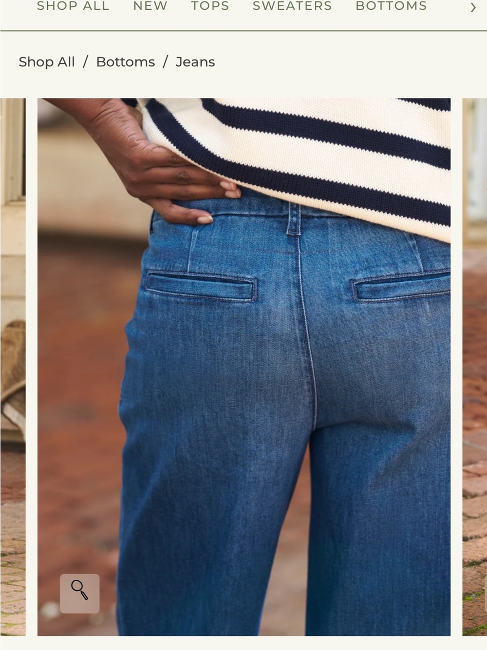 Frank & Eileen Westport Wide Leg Chino Jeans Sz 2 runs large fits like a Sz 4-6 - Picture 6 of 11